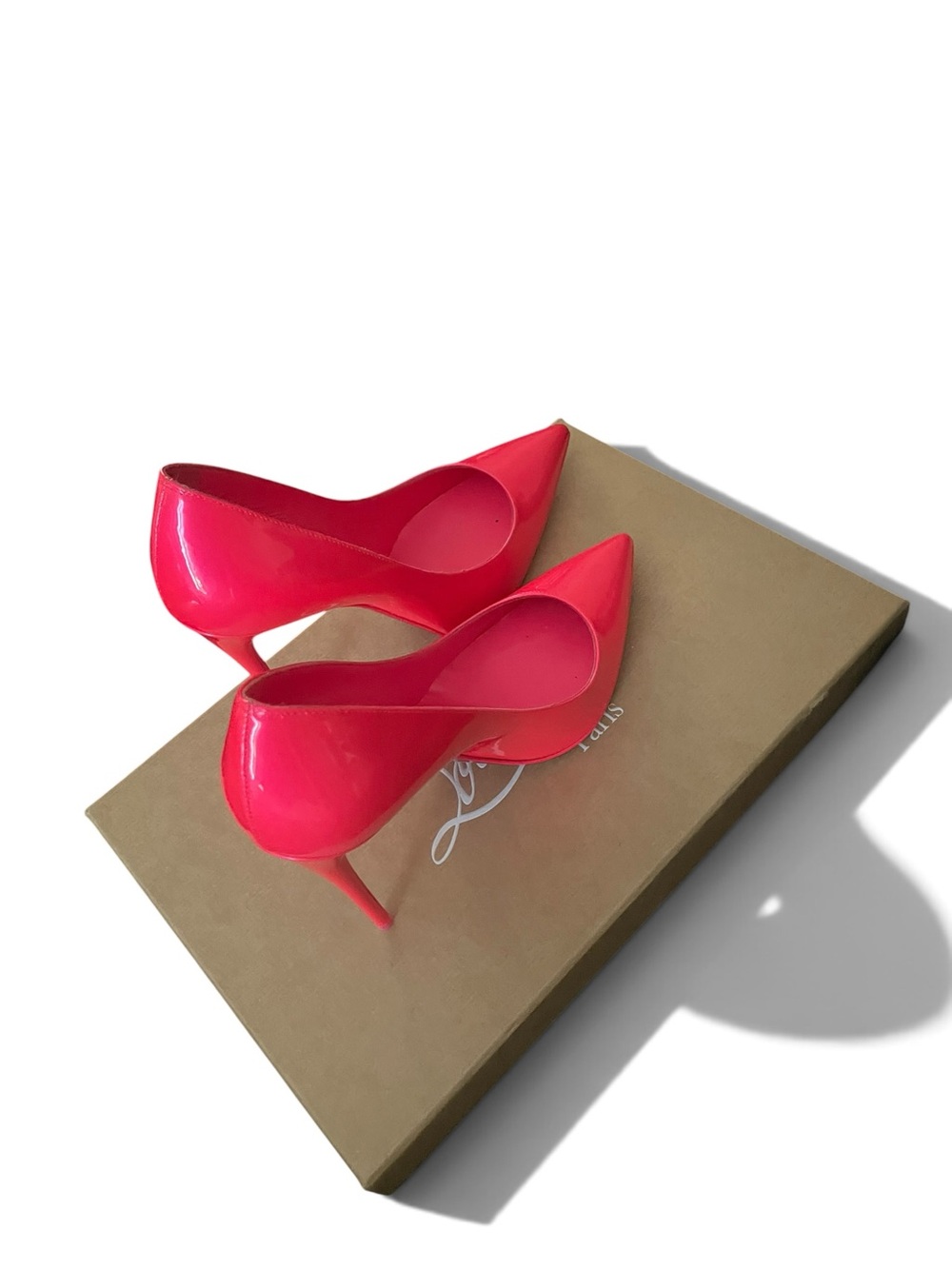 Christian Louboutin Hot Pink Patent Pointed-Toe Stiletto Pumps